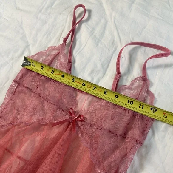 Vintage Y2k Sheer Pink Lace Hanky Hem Fairy Cami Top Whimsigoth Fairy - Picture 15 of 16